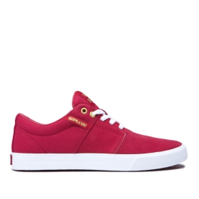 Supra Mens STACKS II VULC Low Top Shoes Rose/white | US-39563